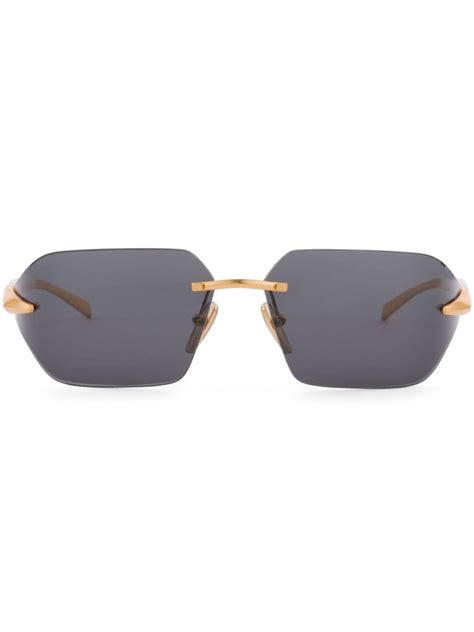 rimless prada sunglasses|original prada sunglasses price.